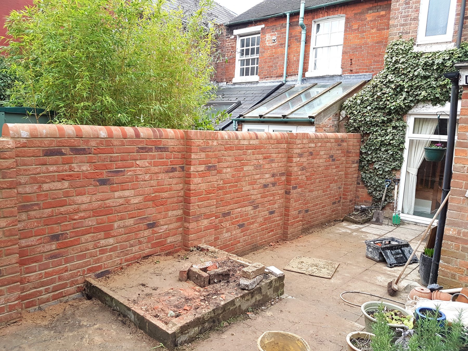 New brick wall Trowbridge Wiltshire